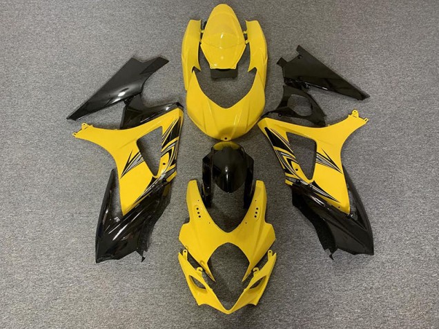 Negro & Amarillo 07-08 GSXR 1000 Carenado Moto Negro & Amarillo 07-08 GSXR 1000 Carenado Moto