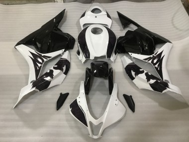 Negro / Blanco Personalizado 09-12 CBR600RR Carenado Moto