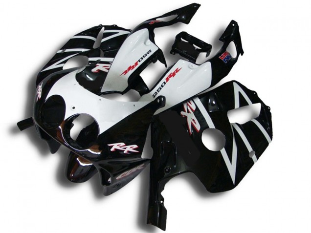 Negro Blanco Rr 90-98 CBR250RR Carenado Moto Negro Blanco Rr 90-98 CBR250RR Carenado Moto