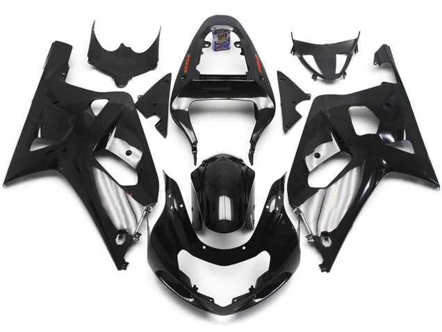 Negro Brillante 01-03 GSXR 600-750 Carenado Moto Negro Brillante 01-03 GSXR 600-750 Carenado Moto