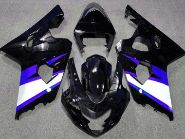 Negro Brillante & Azul 04-05 GSXR 600-750 Carenado Moto