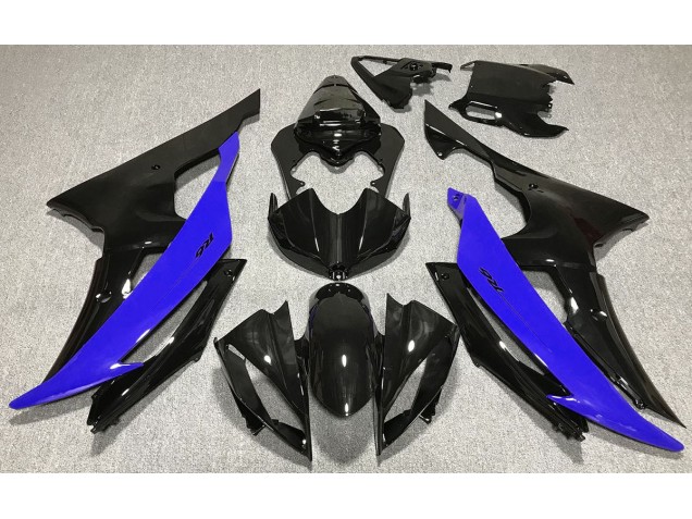 Negro Brillante & Azul 08-16 R6 Carenado Moto Negro Brillante & Azul 08-16 R6 Carenado Moto