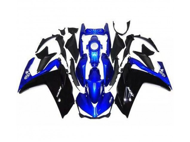 Negro Brillante & Azul 15-18 R3 Carenado Moto Negro Brillante & Azul 15-18 R3 Carenado Moto
