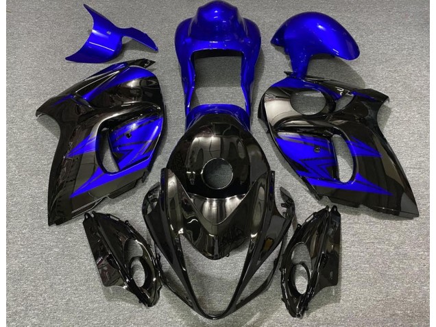 Negro Brillante & Azul Intenso 08-20 GSXR 1300 Carenado Moto Negro Brillante & Azul Intenso 08-20 GSXR 1300 Carenado Moto