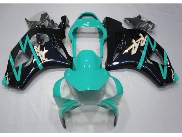 Negro Brillante & Cian 02-03 CBR954RR Carenado Moto Negro Brillante & Cian 02-03 CBR954RR Carenado Moto