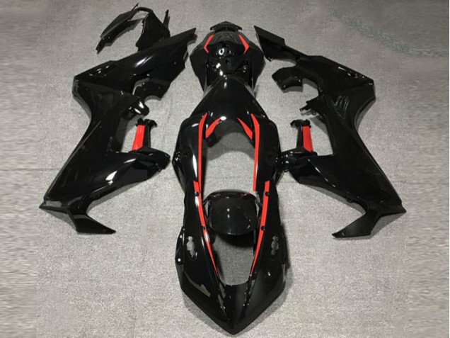 Negro Brillante Con Forro Rojo 17-23 CBR1000RR Carenado Moto Negro Brillante Con Forro Rojo 17-23 CBR1000RR Carenado Moto