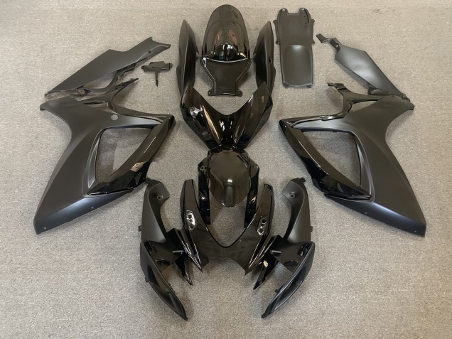 Negro Brillante & Mate 06-07 GSXR 600-750 Carenado Moto Negro Brillante & Mate 06-07 GSXR 600-750 Carenado Moto