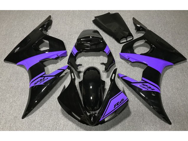 Negro Brillante & Morado 03-04 R6 Carenado Moto Negro Brillante & Morado 03-04 R6 Carenado Moto