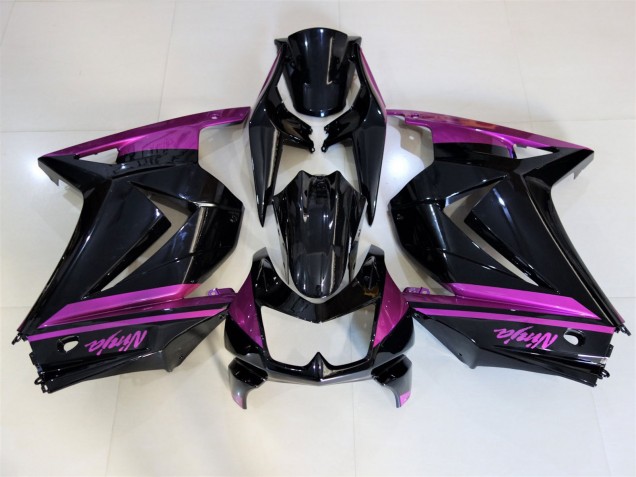 Negro Brillante & Morado 08-12 Ninja 250 Carenado Moto Negro Brillante & Morado 08-12 Ninja 250 Carenado Moto