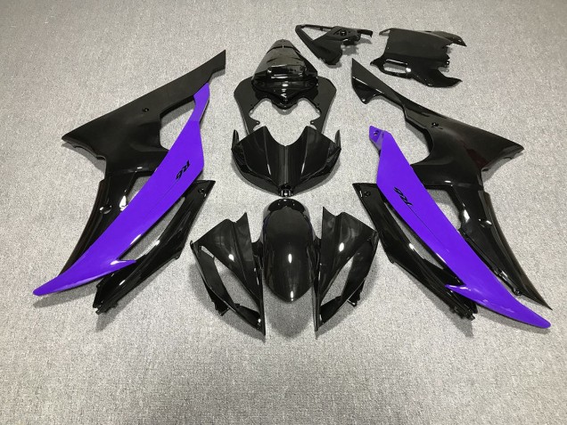 Negro Brillante & Morado 08-16 R6 Carenado Moto Negro Brillante & Morado 08-16 R6 Carenado Moto