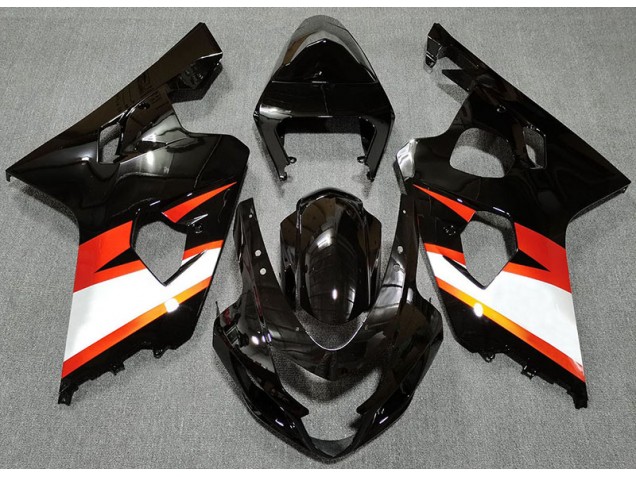 Negro Brillante & Naranja 04-05 GSXR 600-750 Carenado Moto Negro Brillante & Naranja 04-05 GSXR 600-750 Carenado Moto