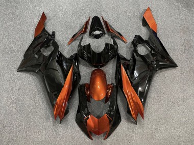 Negro Brillante & Naranja Quemado 17-21 R6 Carenado Moto