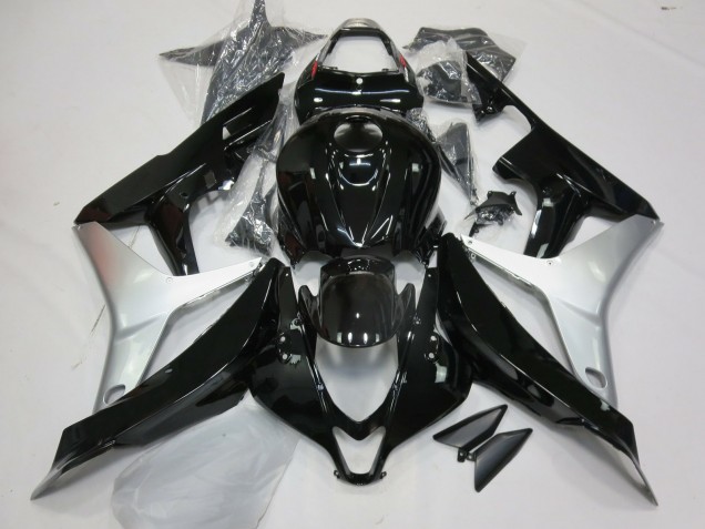 Negro Brillante & Plata 07-08 CBR600RR Carenado Moto Negro Brillante & Plata 07-08 CBR600RR Carenado Moto