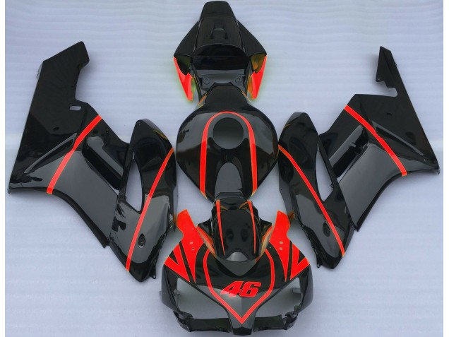 Negro Brillante & Rojo 04-05 CBR1000RR Carenado Moto Negro Brillante & Rojo 04-05 CBR1000RR Carenado Moto