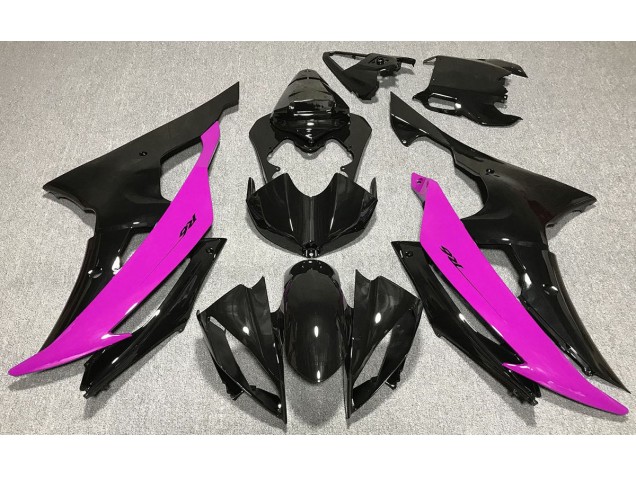 Negro Brillante & Rosa 08-16 R6 Carenado Moto Negro Brillante & Rosa 08-16 R6 Carenado Moto