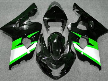 Negro Brillante & Verde 04-05 GSXR 600-750 Carenado Moto
