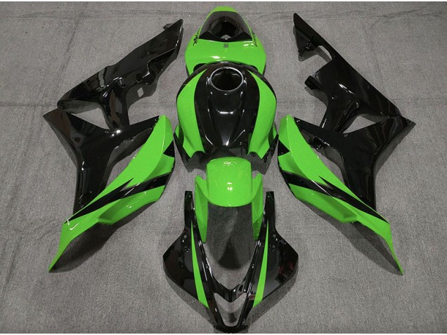 Negro Brillante & Verde 07-08 CBR600RR Carenado Moto Negro Brillante & Verde 07-08 CBR600RR Carenado Moto