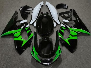 Negro Brillante Verde & Blanco 98-07 YZF600 Carenado Moto