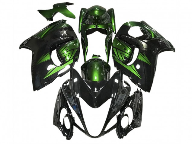 Negro Brillante & Verde Intenso 08-20 GSXR 1300 Carenado Moto Negro Brillante & Verde Intenso 08-20 GSXR 1300 Carenado Moto