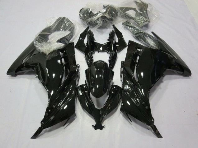 Negro Brillo 13-18 Ninja 300 Carenado Moto Negro Brillo 13-18 Ninja 300 Carenado Moto