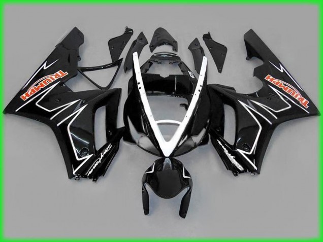 Negro Brillo Con Blanco 06-08 Daytona 675 Carenado Moto Negro Brillo Con Blanco 06-08 Daytona 675 Carenado Moto