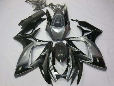 Negro Gris Especial 06-07 GSXR 600-750 Carenado Moto