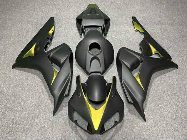Negro Mate & Amarillo 06-07 CBR1000RR Carenado Moto Negro Mate & Amarillo 06-07 CBR1000RR Carenado Moto