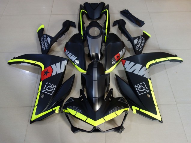 Negro Mate & Amarillo 15-18 R3 Carenado Moto Negro Mate & Amarillo 15-18 R3 Carenado Moto