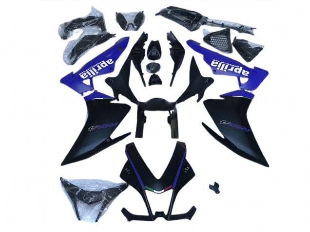 Negro Mate & Azul 10-15 RSV4 1000 Carenado Moto Negro Mate & Azul 10-15 RSV4 1000 Carenado Moto