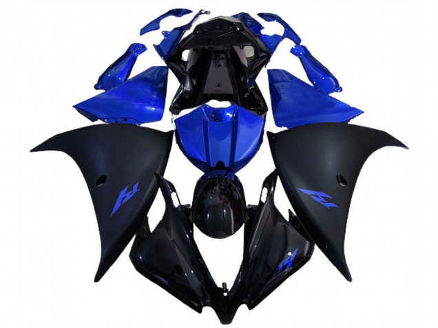 Negro Mate & Azul 12-14 R1 Carenado Moto Negro Mate & Azul 12-14 R1 Carenado Moto