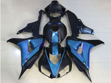 Negro Mate & Azul Claro 06-07 CBR1000RR Carenado Moto
