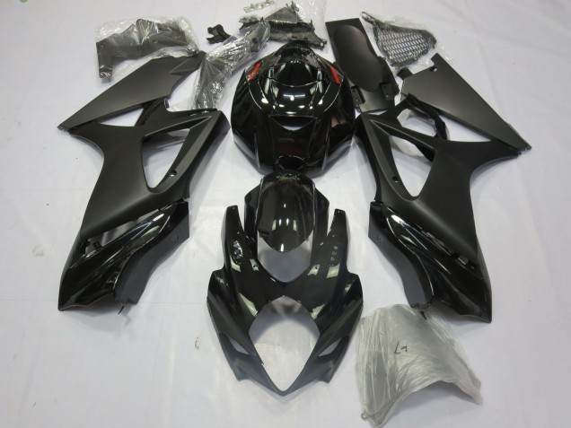 Negro Mate Brillo 07-08 GSXR 1000 Carenado Moto Negro Mate Brillo 07-08 GSXR 1000 Carenado Moto