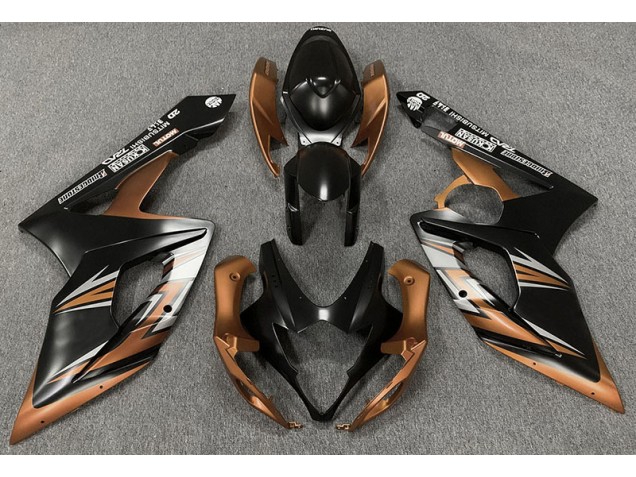 Negro Mate & Bronce 05-06 GSXR 1000 Carenado Moto Negro Mate & Bronce 05-06 GSXR 1000 Carenado Moto