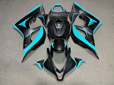 Negro Mate & Cian 07-08 CBR600RR Carenado Moto