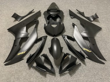 Negro Mate Con Logotipo Dorado 08-16 R6 Carenado Moto