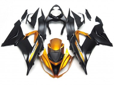 Negro Mate & Dorado 13-18 ZX6R Carenado Moto