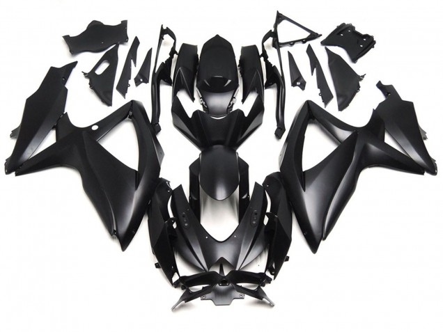 Negro Mate Intenso 08-10 GSXR 600-750 Carenado Moto Negro Mate Intenso 08-10 GSXR 600-750 Carenado Moto