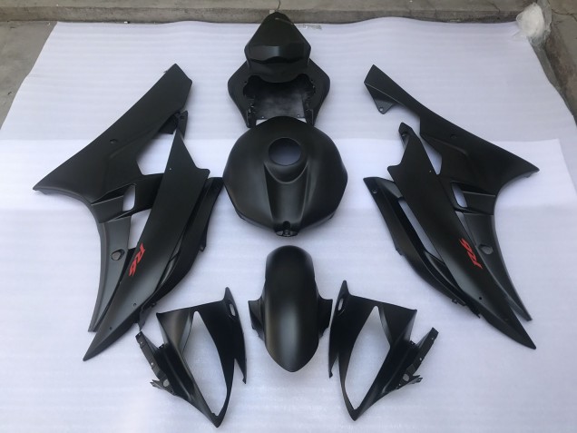 Negro Mate Liso 06-07 R6 Carenado Moto Negro Mate Liso 06-07 R6 Carenado Moto