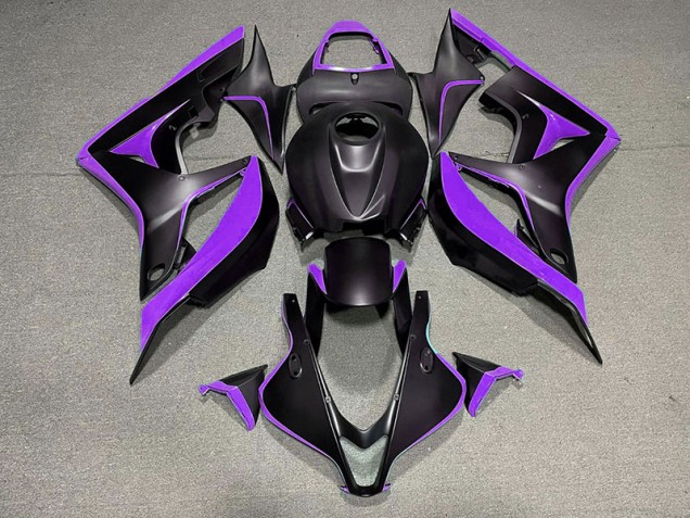 Negro Mate & Morado 07-08 CBR600RR Carenado Moto Negro Mate & Morado 07-08 CBR600RR Carenado Moto