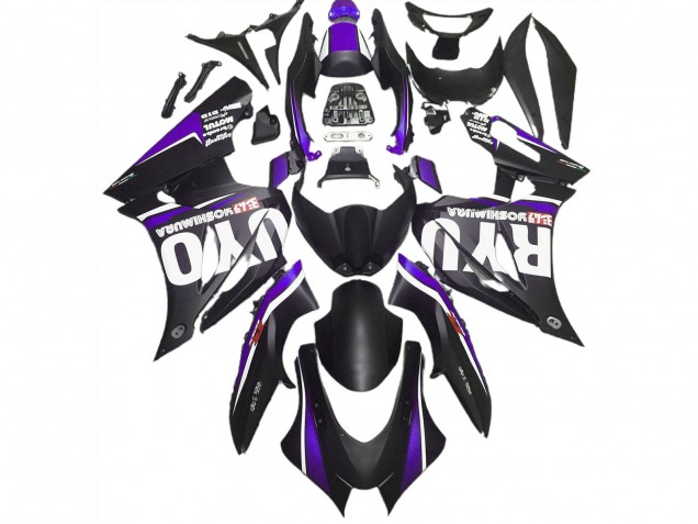 Negro Mate & Morado 17-23 GSXR 1000 Carenado Moto Negro Mate & Morado 17-23 GSXR 1000 Carenado Moto