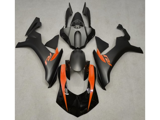 Negro Mate & Naranja 15-19 R1 Carenado Moto Negro Mate & Naranja 15-19 R1 Carenado Moto