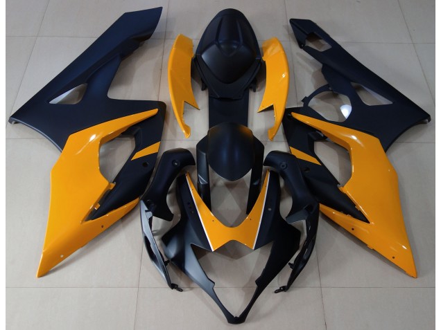 Negro Mate & Naranja Claro 05-06 GSXR 1000 Carenado Moto