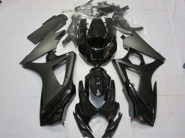 Negro Mate Negro Brillante 07-08 GSXR 1000 Carenado Moto Negro Mate Negro Brillante 07-08 GSXR 1000 Carenado Moto