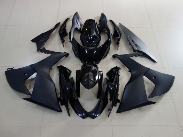 Negro Mate & Negro Brillante 09-16 GSXR 1000 Carenado Moto Negro Mate & Negro Brillante 09-16 GSXR 1000 Carenado Moto