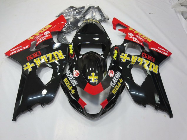Negro Rizla 04-05 GSXR 600-750 Carenado Moto Negro Rizla 04-05 GSXR 600-750 Carenado Moto