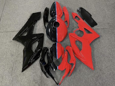 Negro & Rojo 05-06 GSXR 1000 Carenado Moto