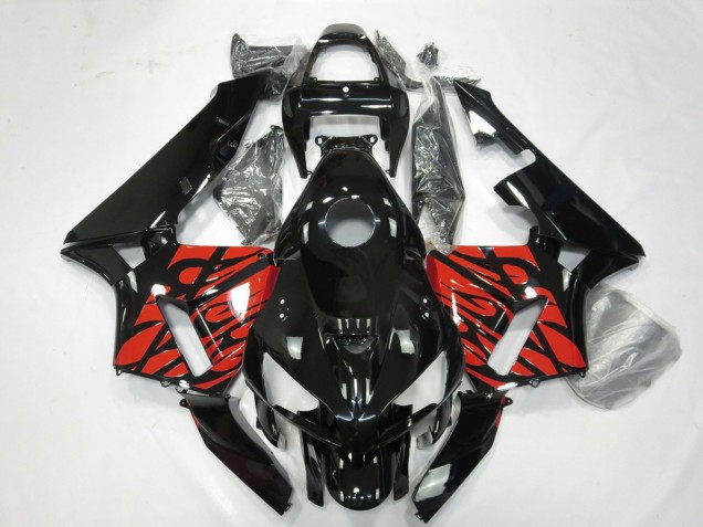 Negro & Rojo Tribal 05-06 CBR600RR Carenado Moto Negro & Rojo Tribal 05-06 CBR600RR Carenado Moto