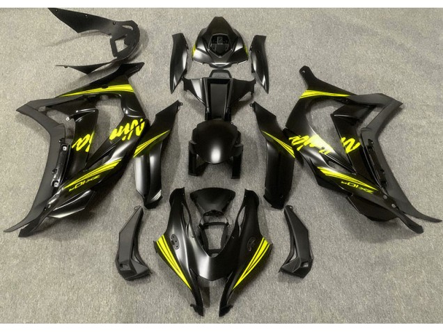 Negro Satinado & Amarillo 16-19 ZX10R Carenado Moto