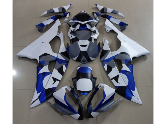 Nieve Azul Camuflaje 08-16 R6 Carenado Moto Nieve Azul Camuflaje 08-16 R6 Carenado Moto