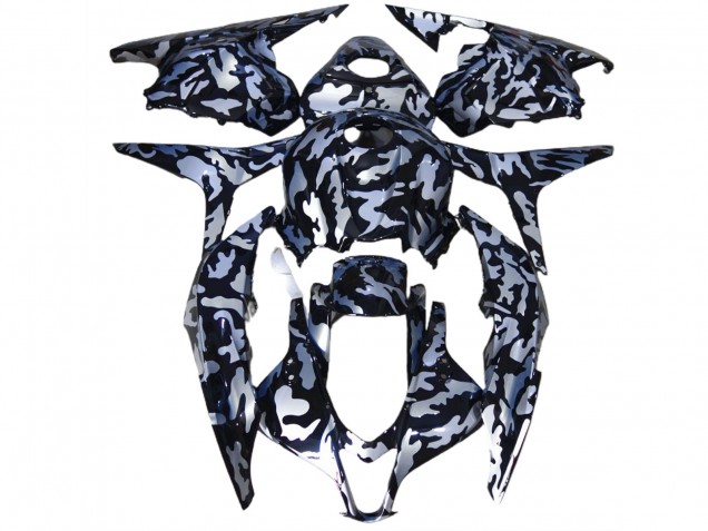 Nieve Plateada Camuflaje 09-12 CBR600RR Carenado Moto Nieve Plateada Camuflaje 09-12 CBR600RR Carenado Moto